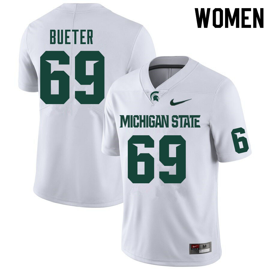 Women #69 Blake Bueter Michigan State Spartans College Football Jerseys Sale-White